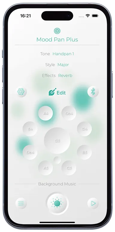 専用アプリ『Mood Pan Plus』 メイン画面