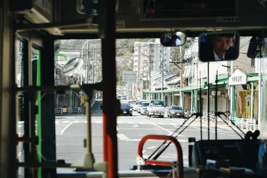 車窓から見える景色(正面)