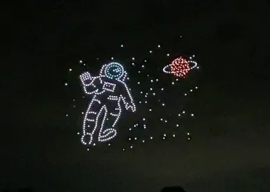 ドローンショーの写真