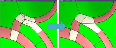 図4 CAD領域の手動修正