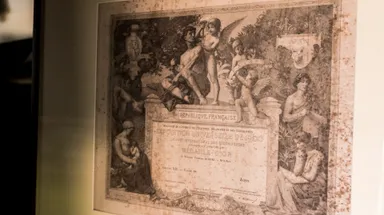 1900年パリ万博で受賞した金メダルの賞状