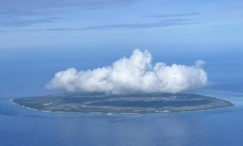 上空から撮影した多良間島