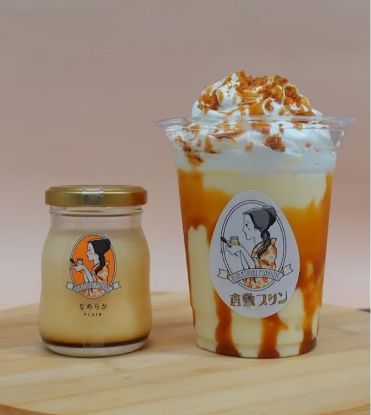 なめらかプリンと倉敷プリンフラッペ