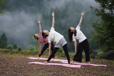 毎朝ヨガも実施する