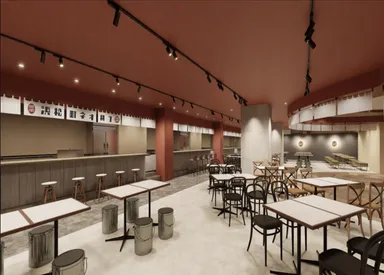 浜松町ネオ横丁内 「キムカツ はなれ」店舗内観