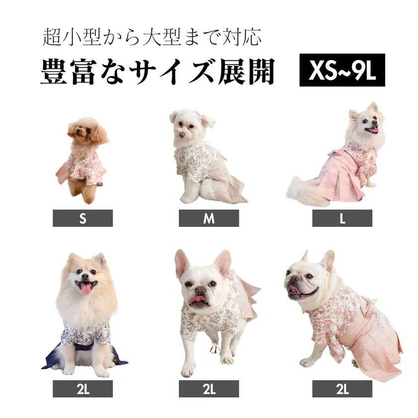 豊富なサイズ展開