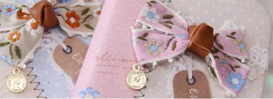 Happymori iPhone 5/5s エンブロイダードリボンダイアリー　イメージ