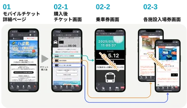 「八丈島まるっと観光周遊フリーパス」利用イメージ