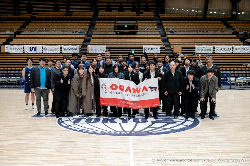 試合観戦後の記念写真