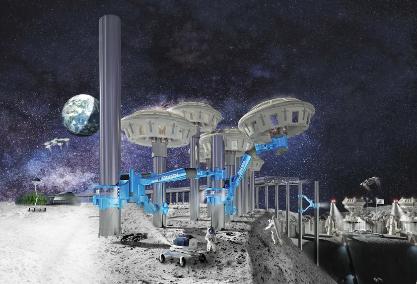 月面での建設イメージ図