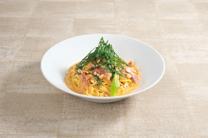 落花生カルボナーラ