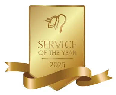「サービス・オブ・ザ・イヤー2025」ロゴ