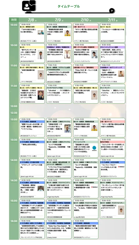 タイムテーブル