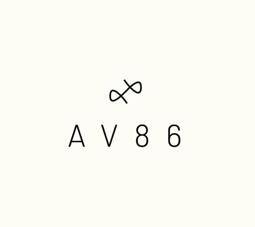 新しいブランド名のAV86のロゴ