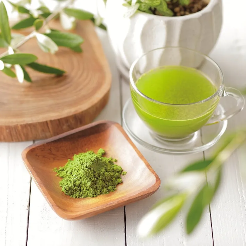 オリーブ葉を特殊製法にて粉末化、健康緑茶として活用