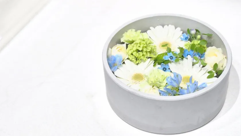 白・青系で涼やかな雰囲気