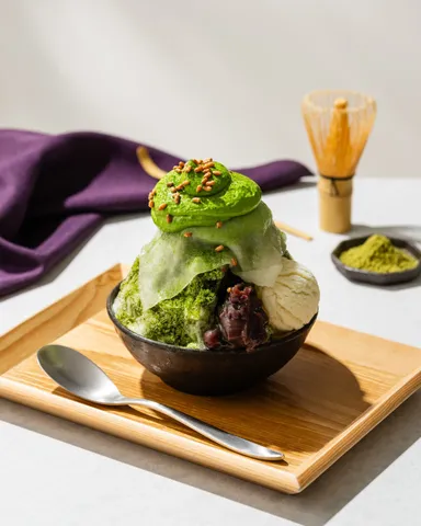 やわもちの宇治抹茶大福かき氷