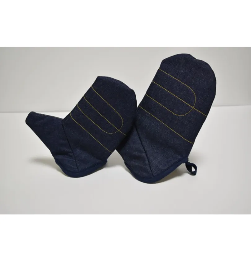 まるで素手ミトン無地デニム紺 2サイズ S、Lサイズ