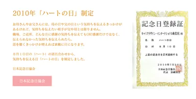 日本記念日協会登録