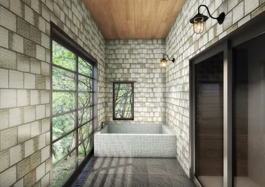 離れ客室　半露天風呂付