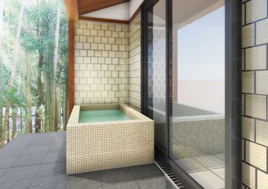 北側客室　半露天風呂付