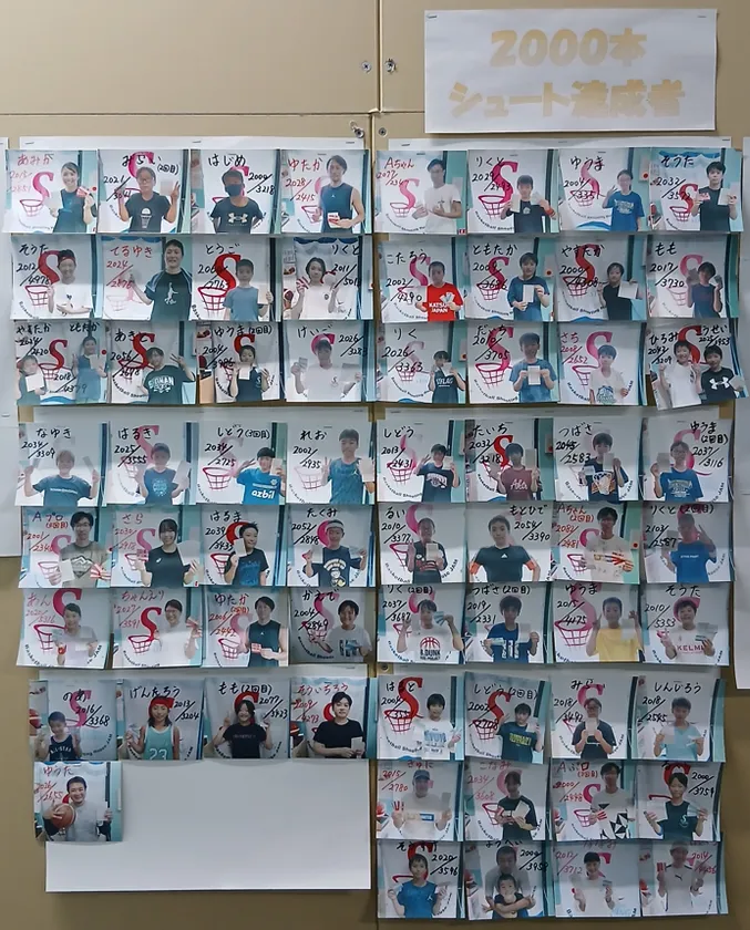 2,000本シュート成功者