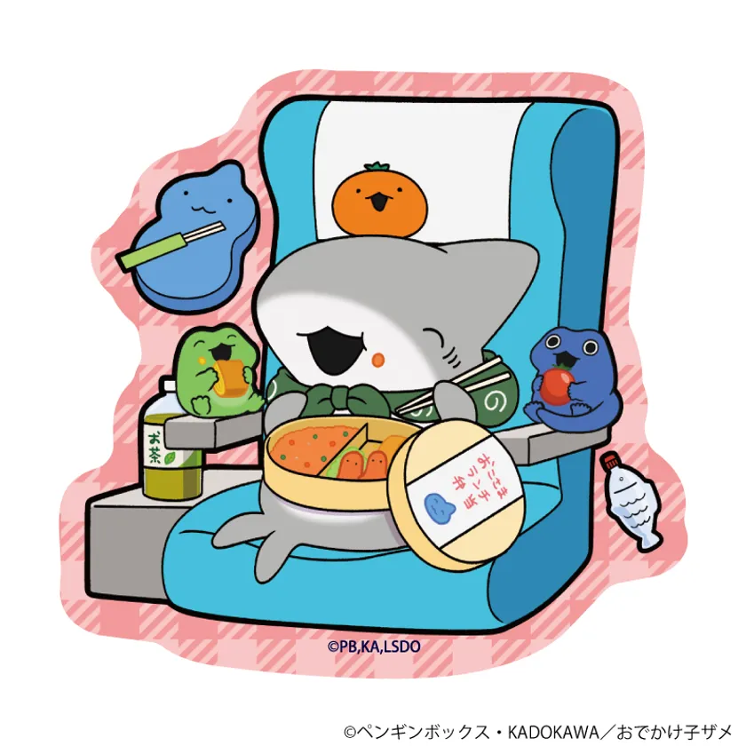 おでかけ子ザメ_ダイカットスマホステッカー(駅弁)