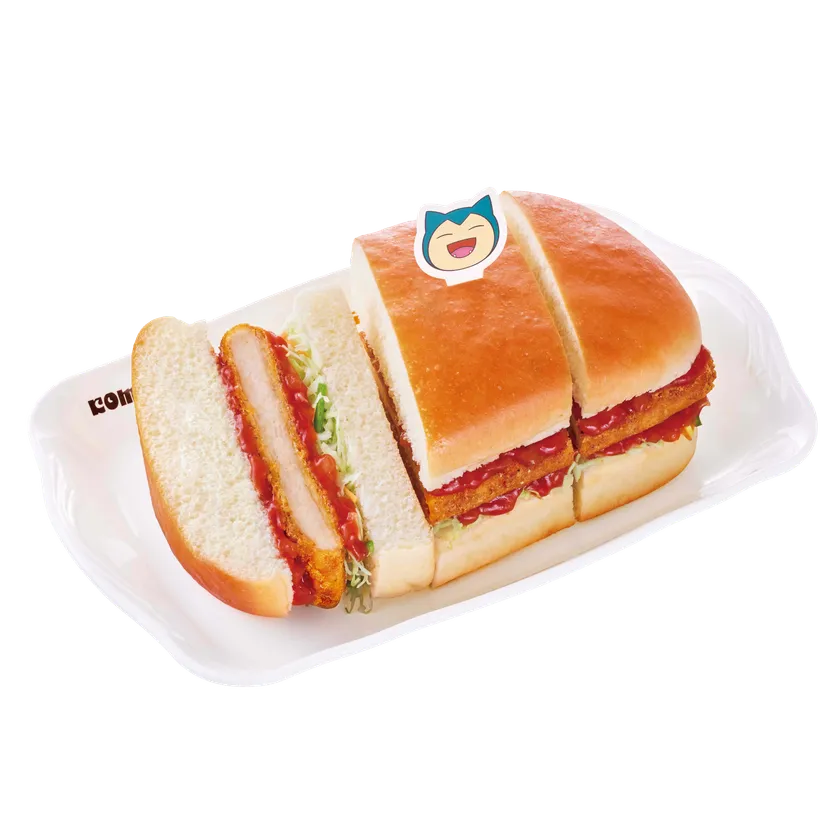 カビゴンのサルサチキンカツパン(カビゴンピック付き)