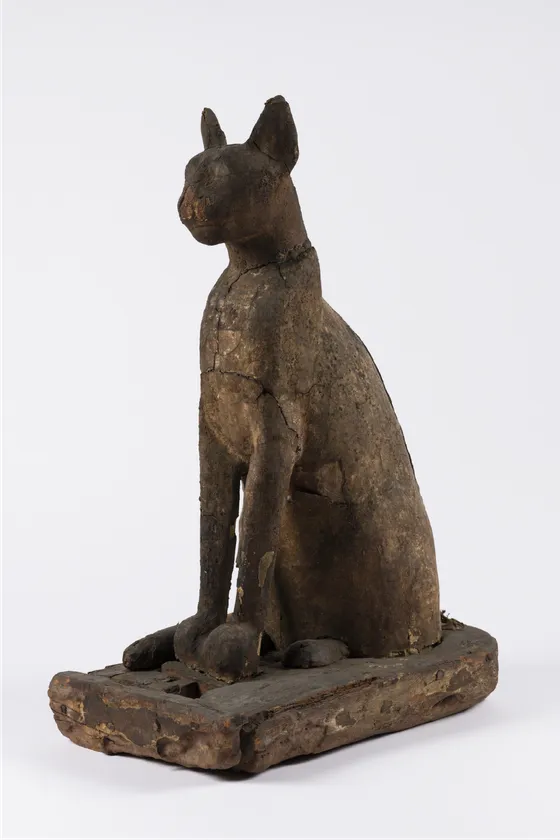 《ネコの棺とミイラ》   前 664～前 332年  ブルックリン博物館蔵  Photo：Brooklyn Museum
