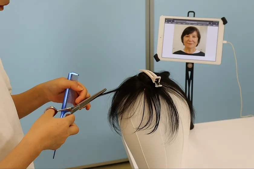 画像をもとに地毛に馴染むようデザイン