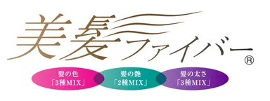特許取得の髪に馴染む美髪ファイバー使用