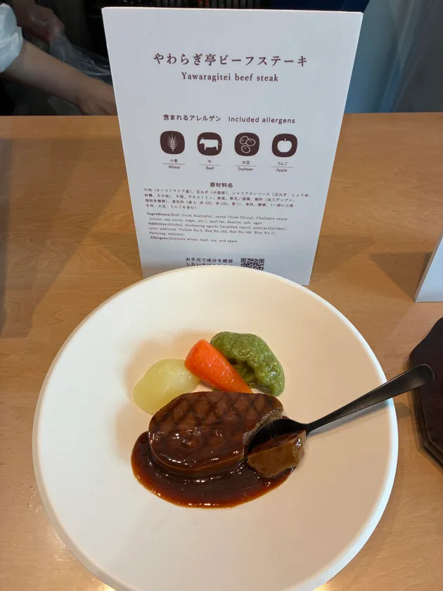 食品サンプル介護食ステーキ