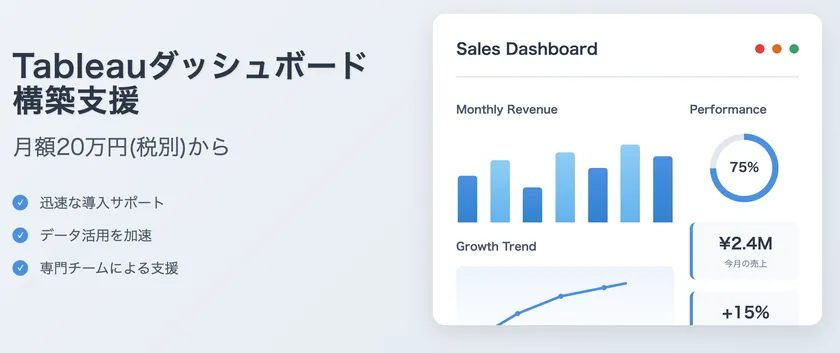 Tableauダッシュボード構築支援サービスを拡大