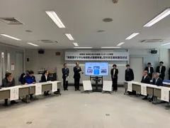 ＜4市町首長への説明の様子＞