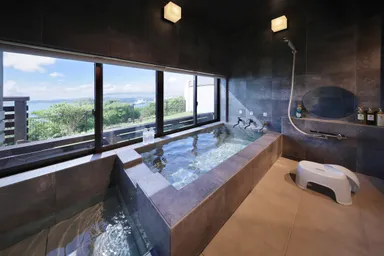 ワンちゃんも一緒に温泉に