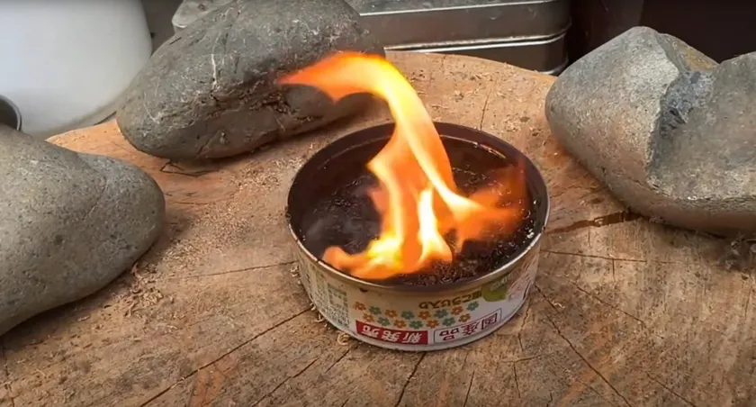 火が安定してきた様子