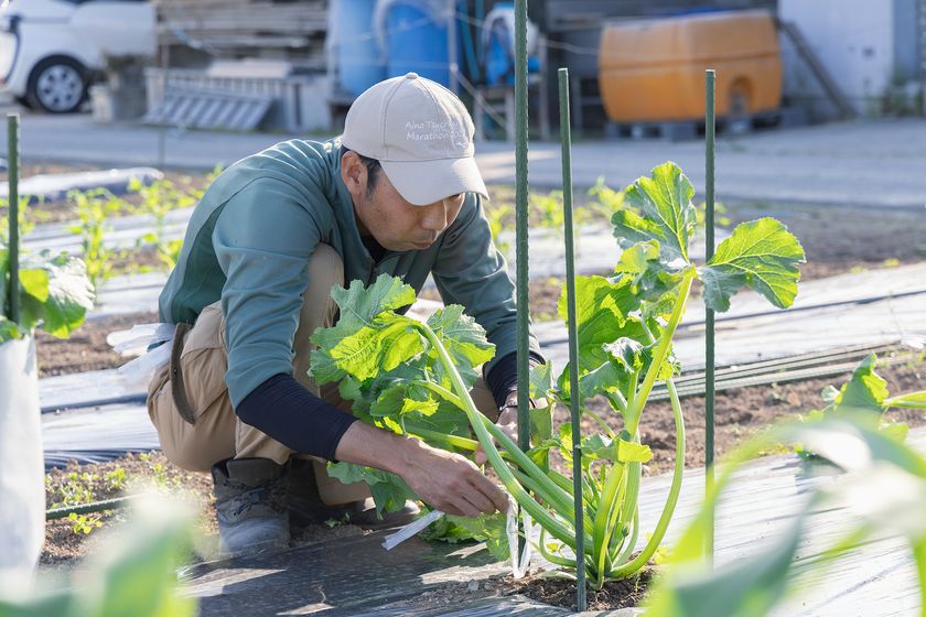 自社農場の原料を一部使用