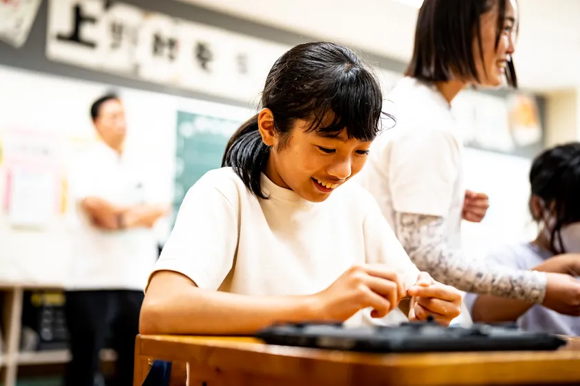 上野小学校での授業の様子