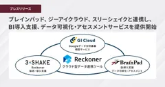 ブレインパッド、ジーアイクラウド、スリーシェイクと連携し、 BI導入支援、データ可視化・アセスメントサービスを提供開始