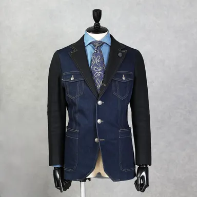 Thoma　Gジャンを思わせるポケットに別生地を切り返した大胆なデザインが特徴