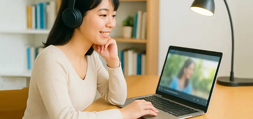 書斎のパソコンで