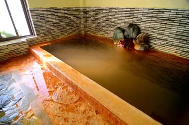 珍しい2色の自家源泉