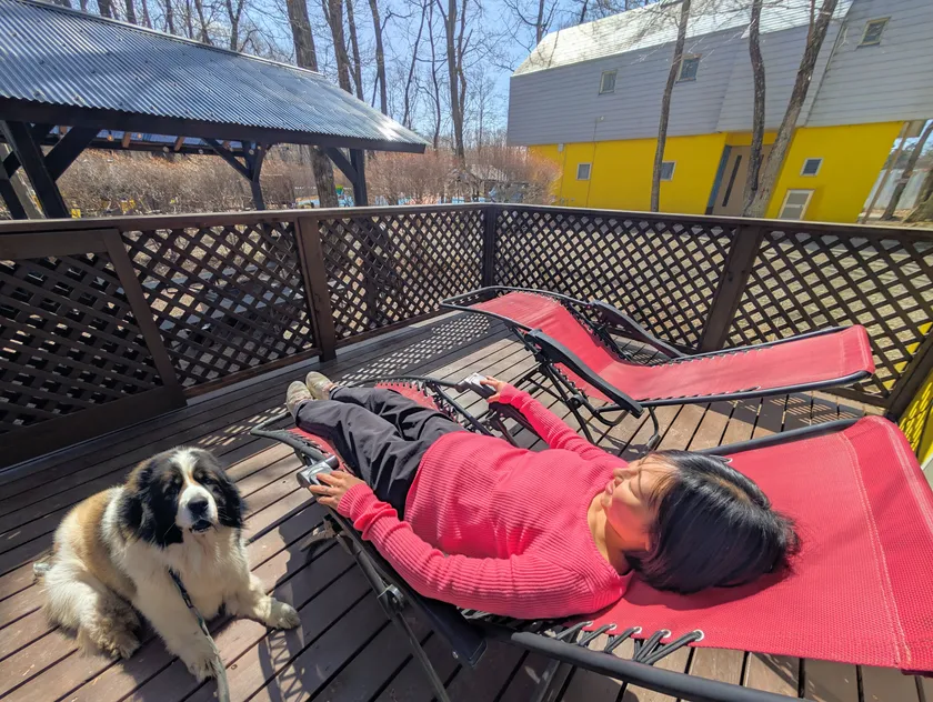 ウッドデッキも改装