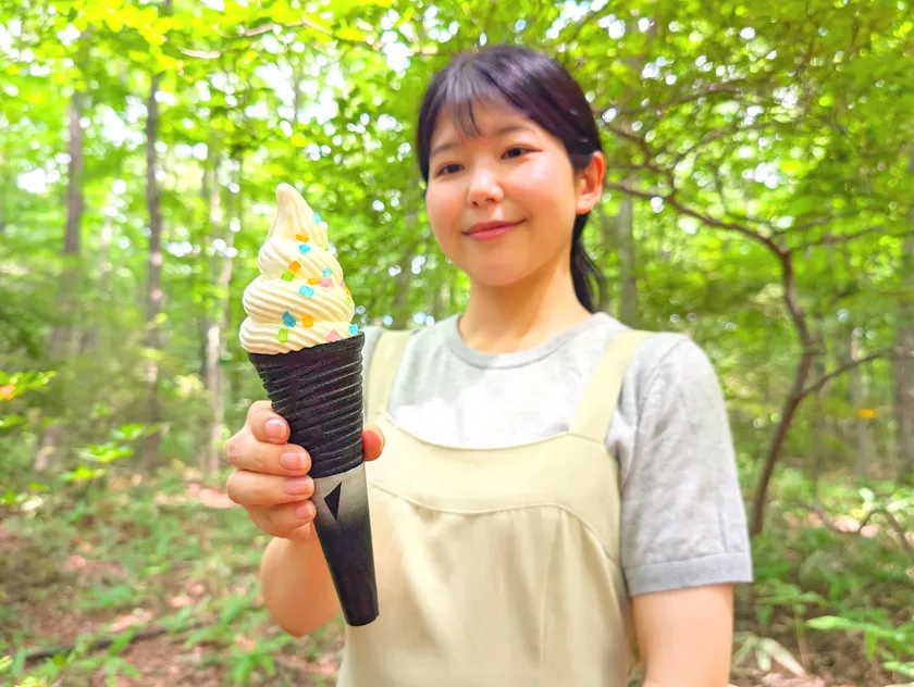 ◆那須高原“しろくろみるく”ソフトクリーム 600円(税込)