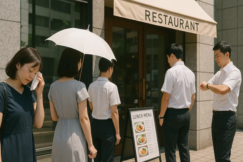 猛暑の中のランチ、並ばずすぐに食べたい