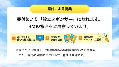 寄付による特典