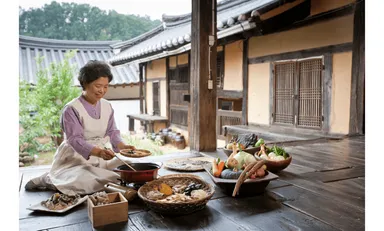 ブガクを調理する第25代韓国料理名人*のオ・ヒスク