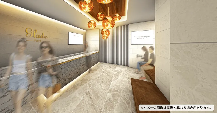 ラグジュアリーな受付スペース