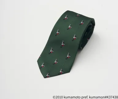 格子柄からのぞくくまモン