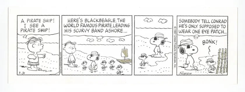「ピーナッツ」原画 1997年7月31日 (C) Peanuts Worldwide LLC